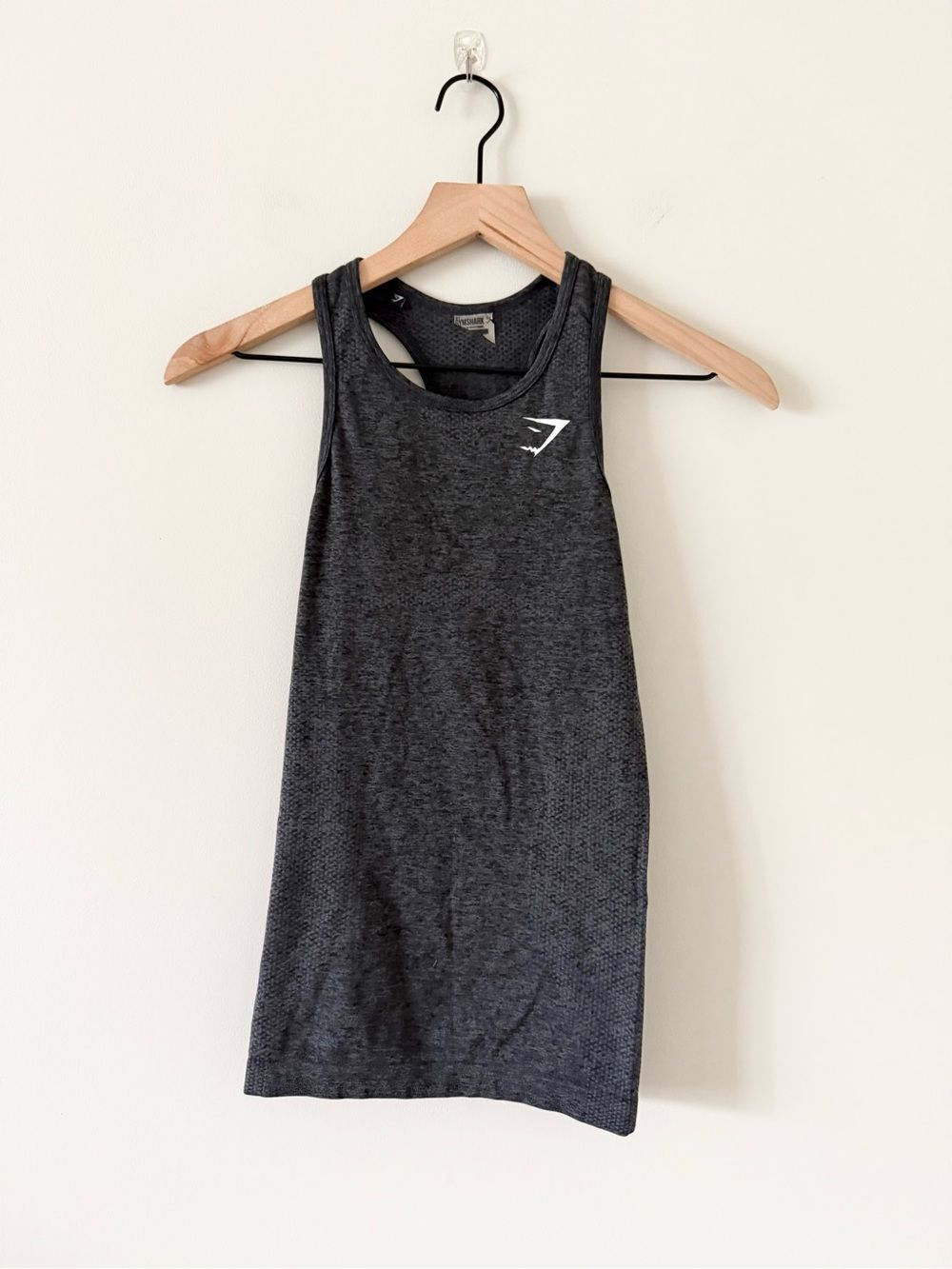 Gymshark Women's Charcoal Racer Back Performance Tank Size XS